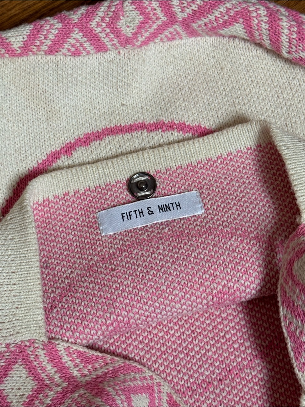 Fifth and Ninth poppy knit bag - smiley face - Picture 2 of 4